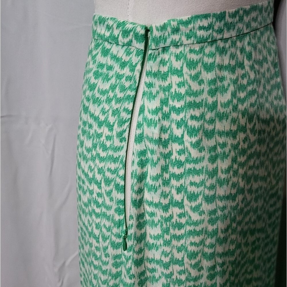 H&M Women's NWT Green Printed High Slit Midi High Waisted Skirt Size 14 - Picture 8 of 12